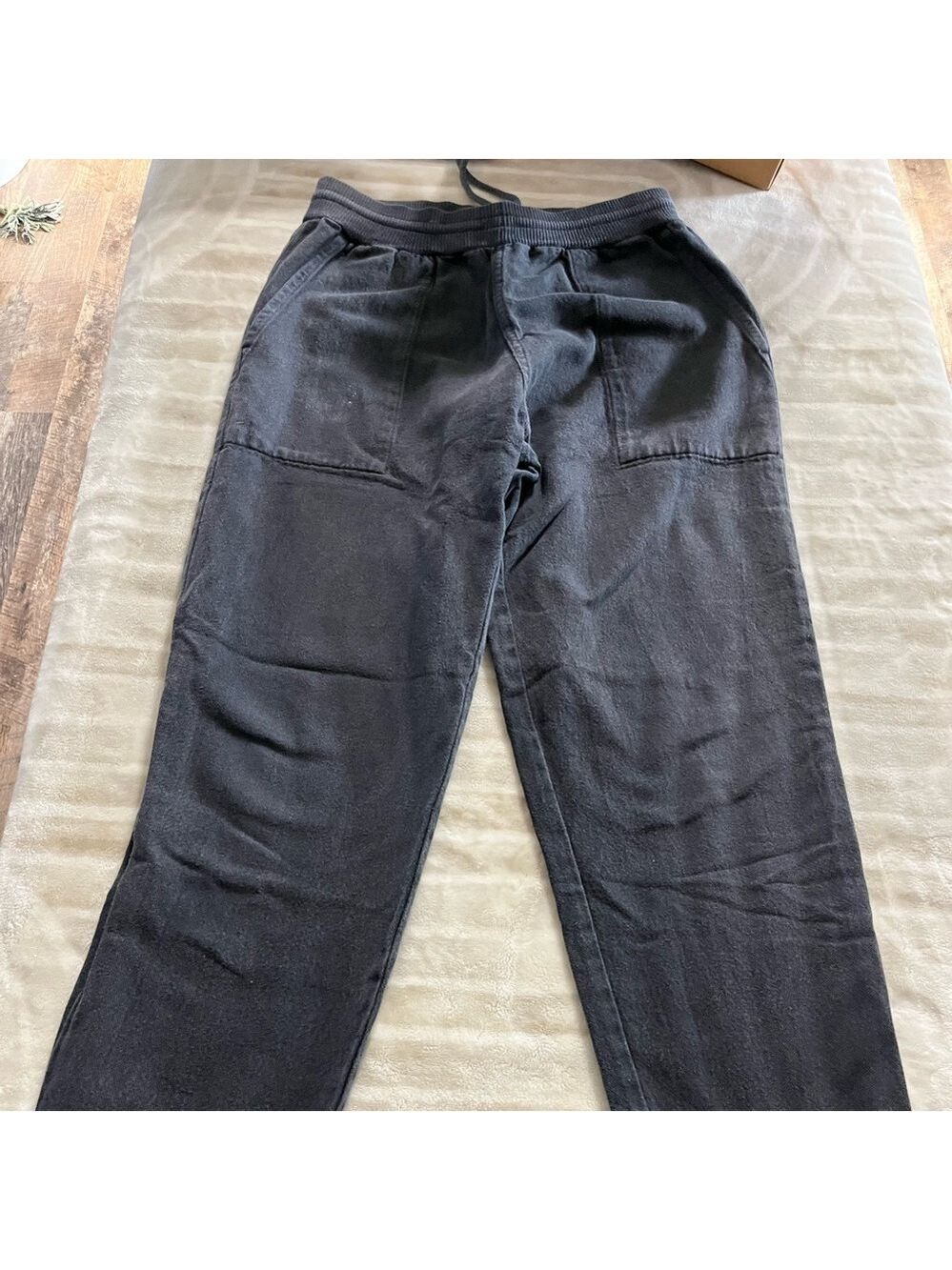 Crazy Shirts Hawaii Pants Jogger Mens Small Black Elastic Waist Pockets
